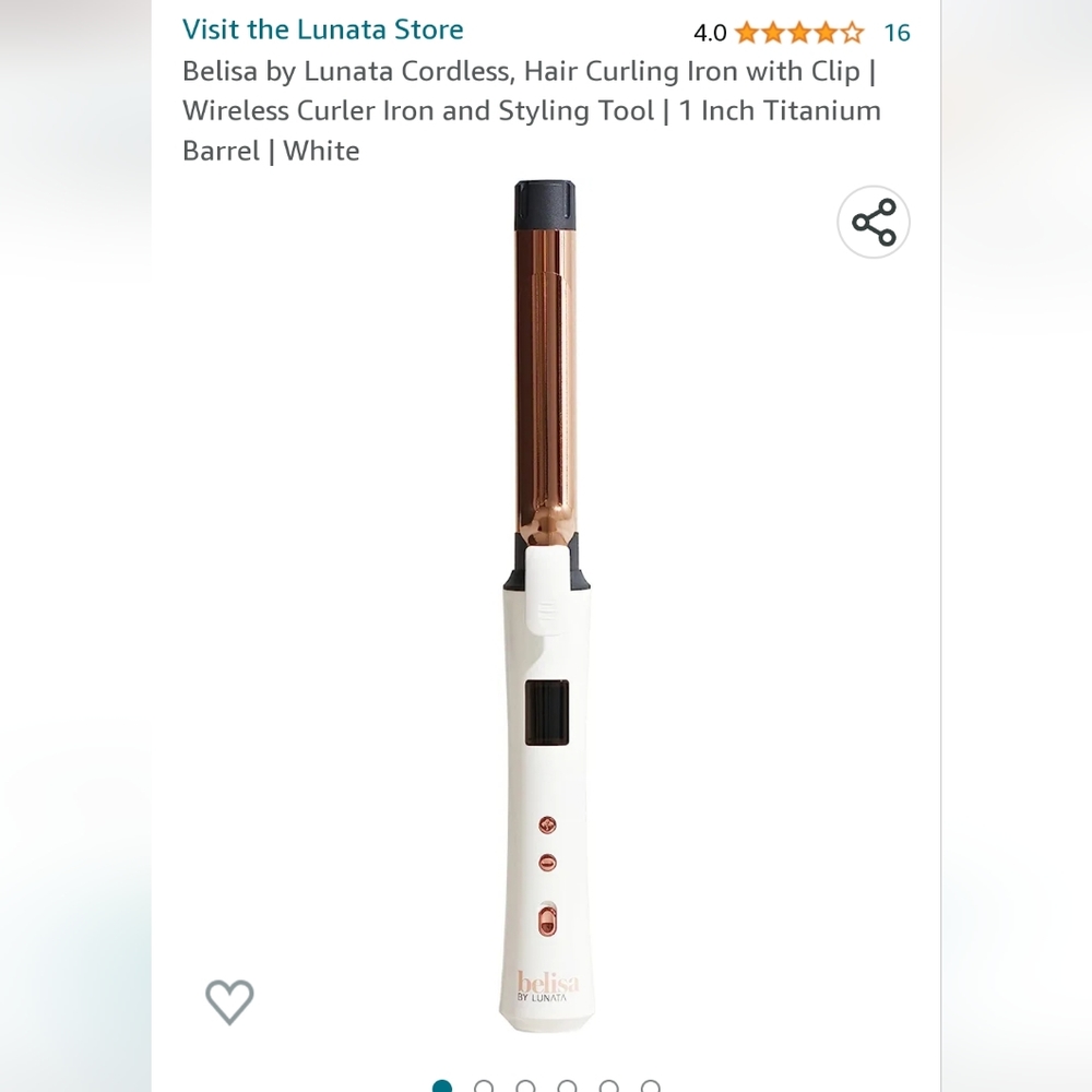 Cordless rechargeable curling wand